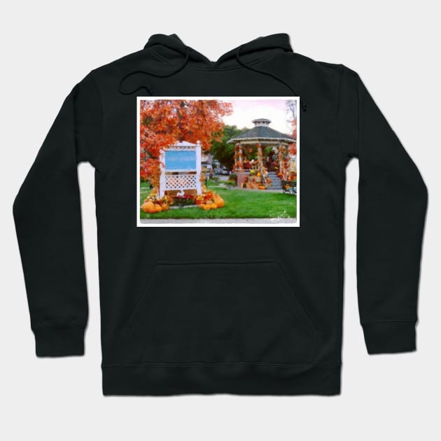 Gazebo - Town Square - Autumn Hoodie by Fenay-Designs